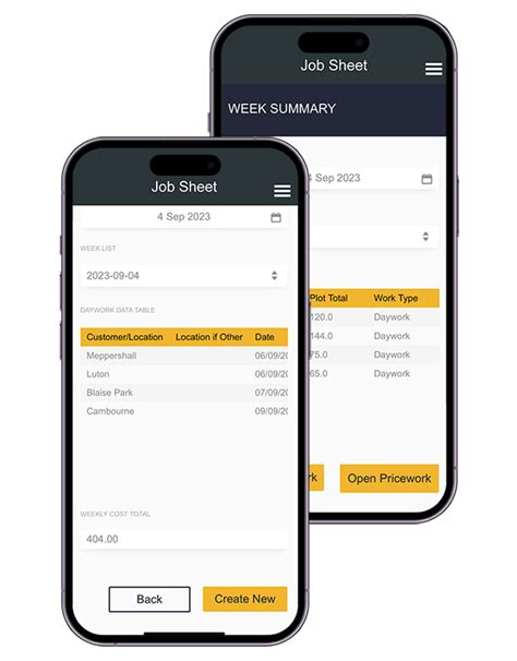 job sheet app